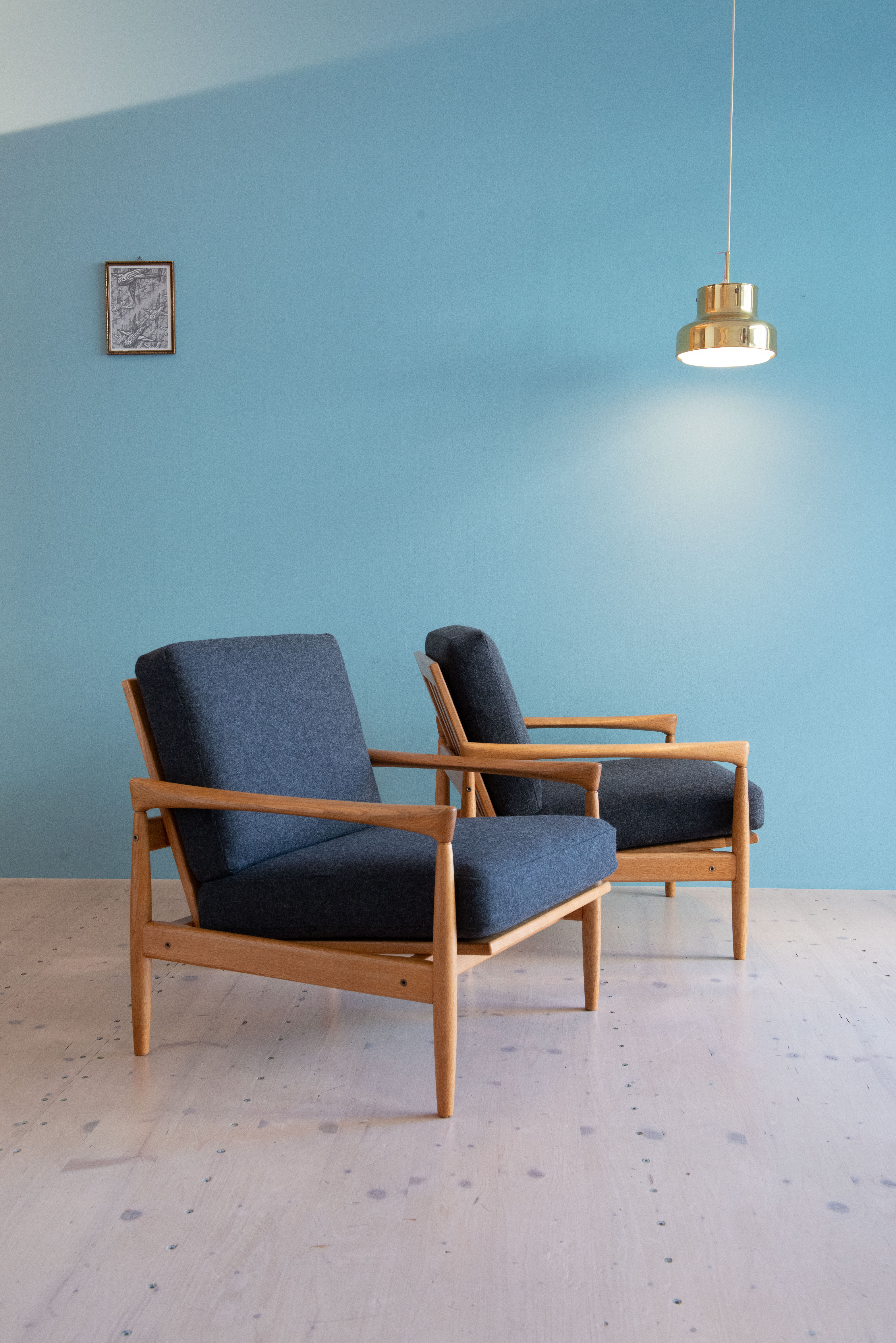 Erik Wortz Oak Lounge Chairs – Vintage Ikea – heyday möbel
