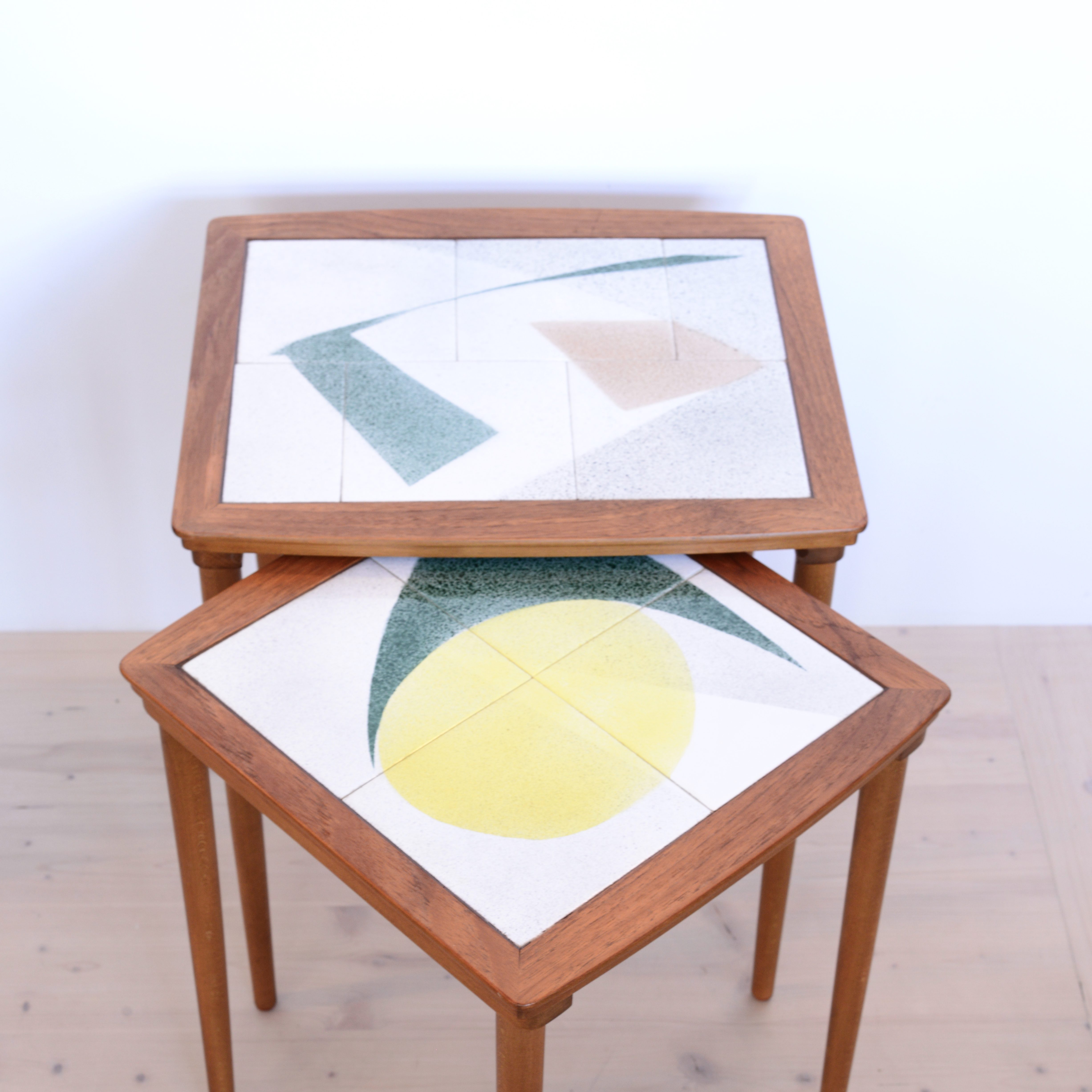Nesting Table Duo with Tiled Surface heyday möbel Zürich