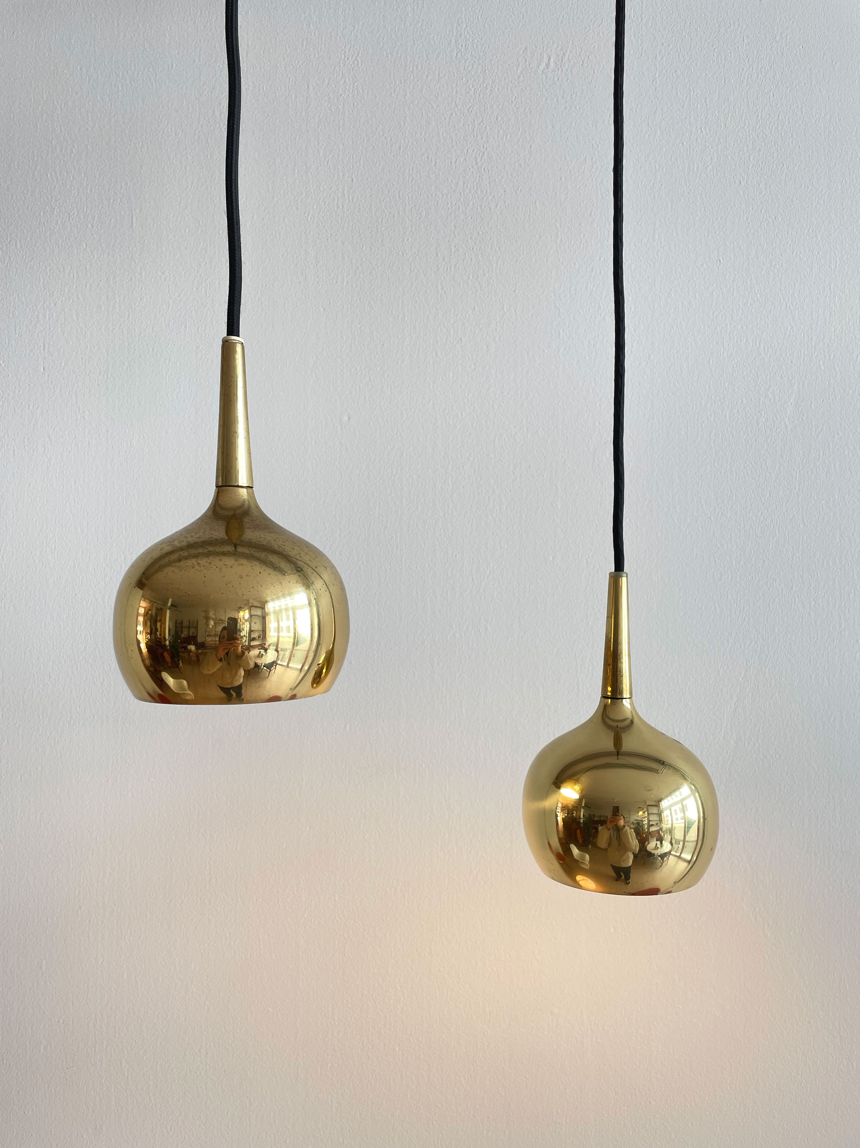 Hans-Agne Jacobsson Small Brass Lamps. Made in Sweden, 1960s. Available at heyday möbel, Grubenstrasse 19, 8045 Zürich,. Switzerland. Mid-Century Modern Furniture and Other Stuff.