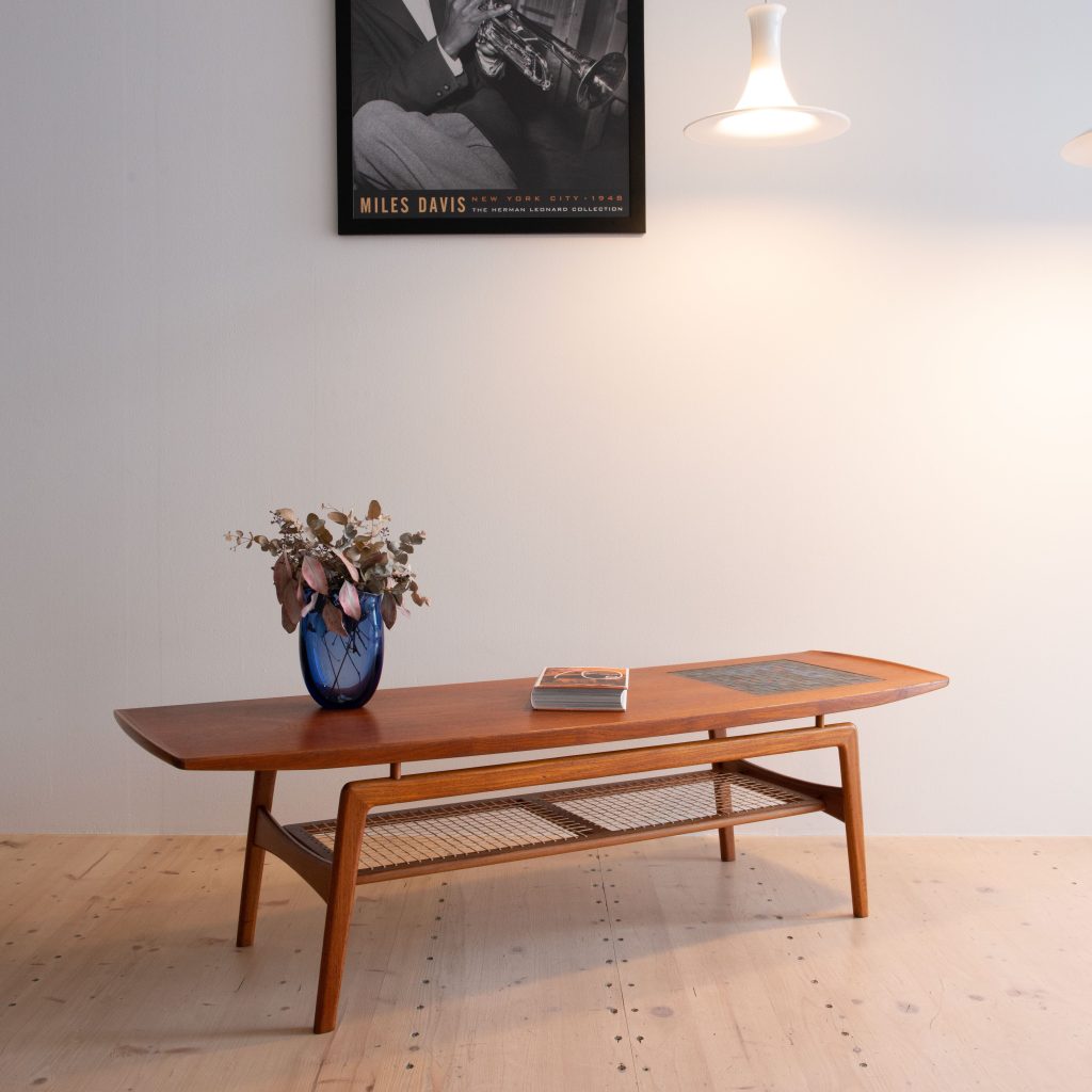 Arne Hovmand Olsen Tiled Coffee Table, Mogens Kold, Denmark, 1960s. Available at heyday möbel, Grubenstrasse 19, 8045 Zürich, Switzerland.