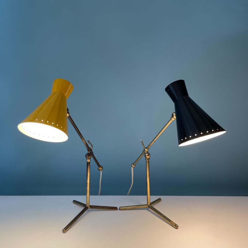 1950s Tripod Table Lamps. Available at heyday möbel, Grubenstrasse 19, 8045 Zürich, Switzerland.