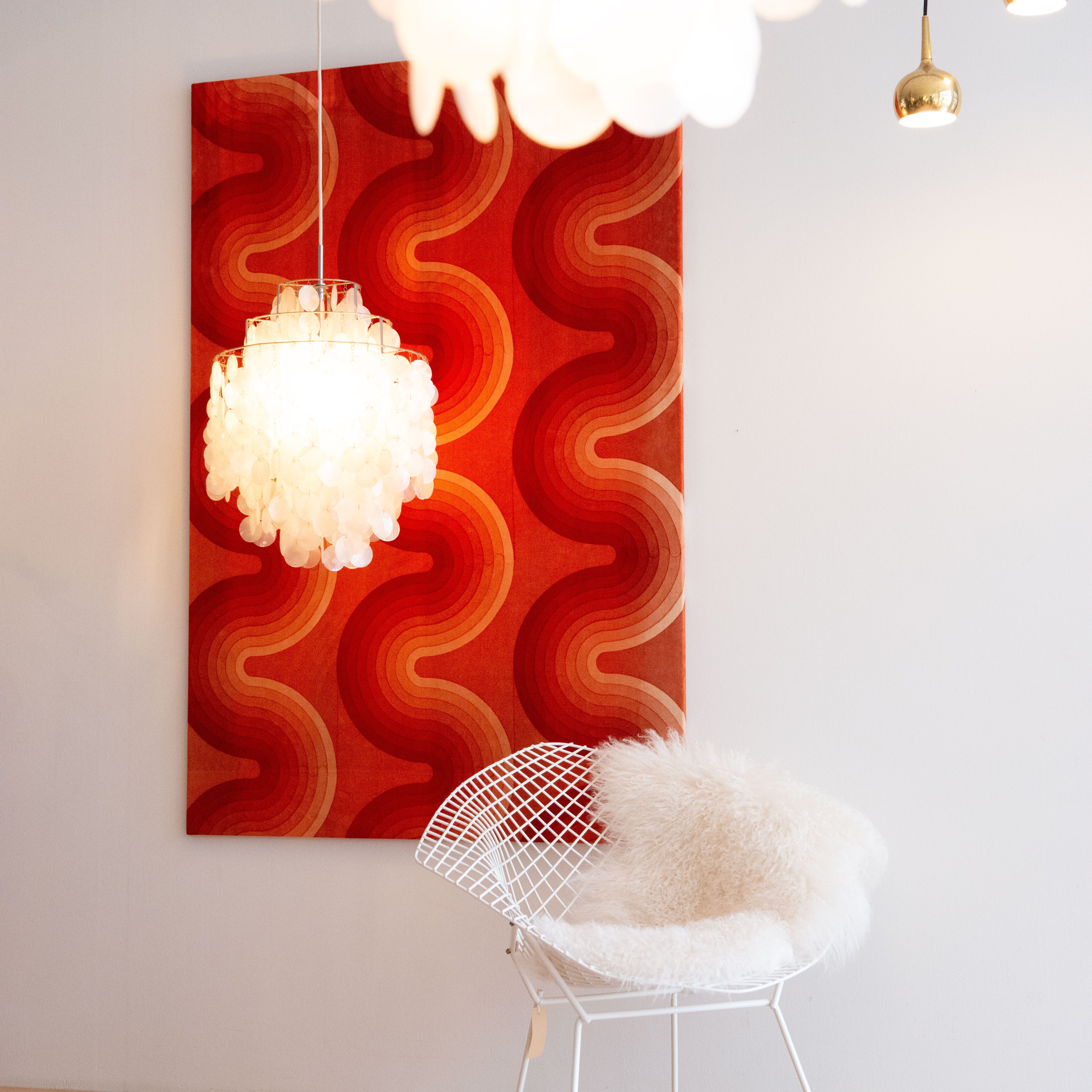 Verner Panton Pendant Lamps. Designed by Verner Panton in 1964. Available at heyday möbel, Grubenstrasse 19, 8045 Zürich, Switzerland.