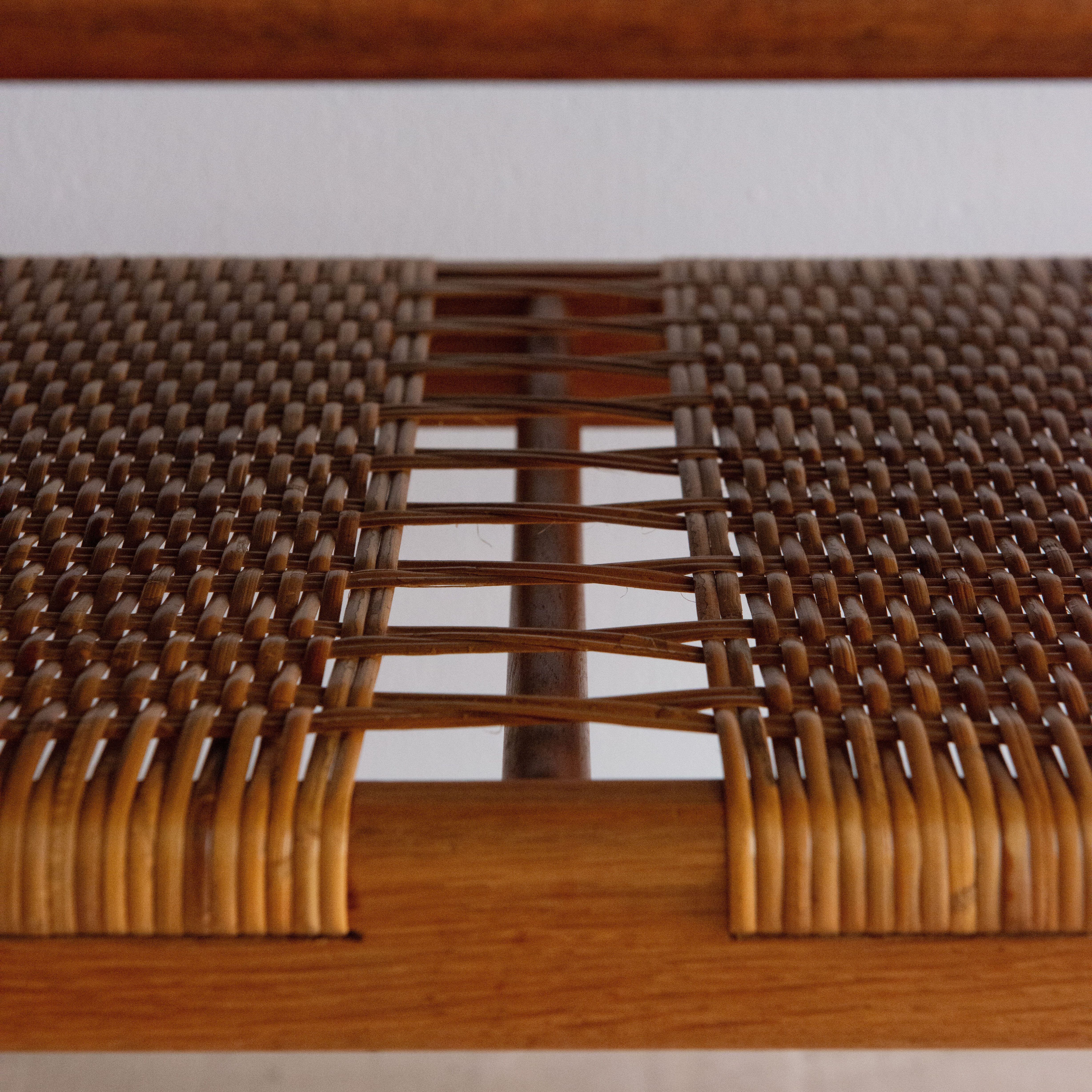 AT10 Coffee Table in Teak & Oak by Hans J. Wegner for Andreas Tuck