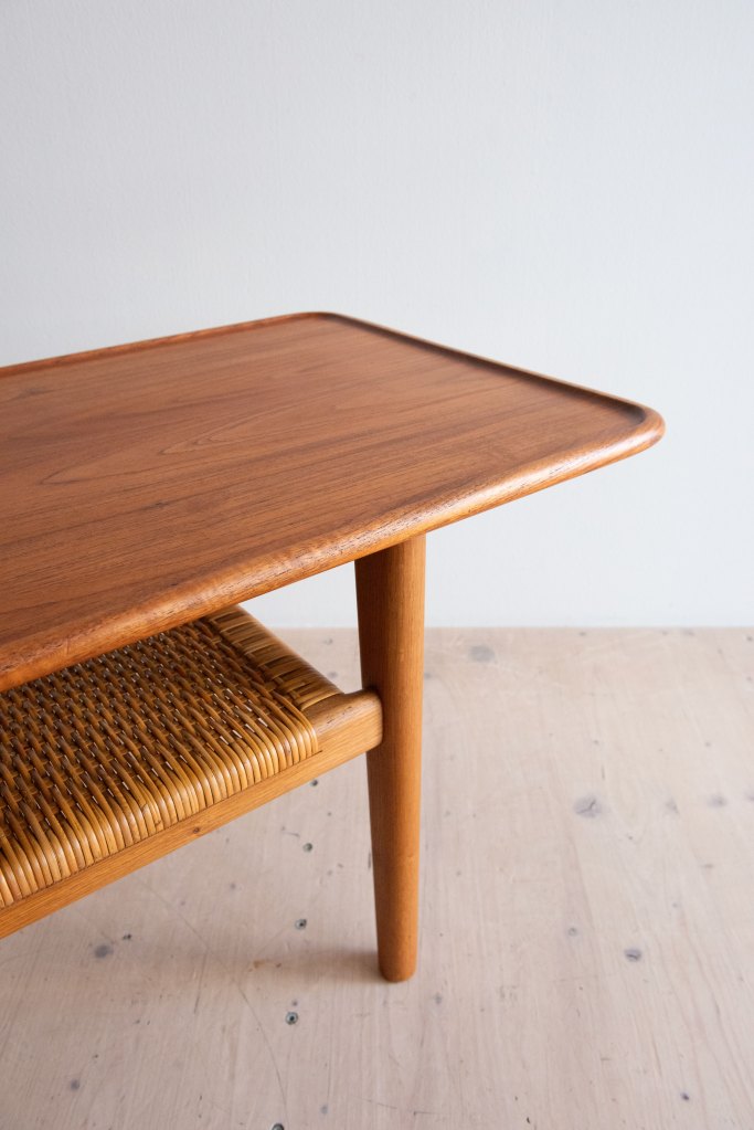 AT10 Coffee Table in Teak & Oak by Hans J. Wegner for Andreas Tuck
