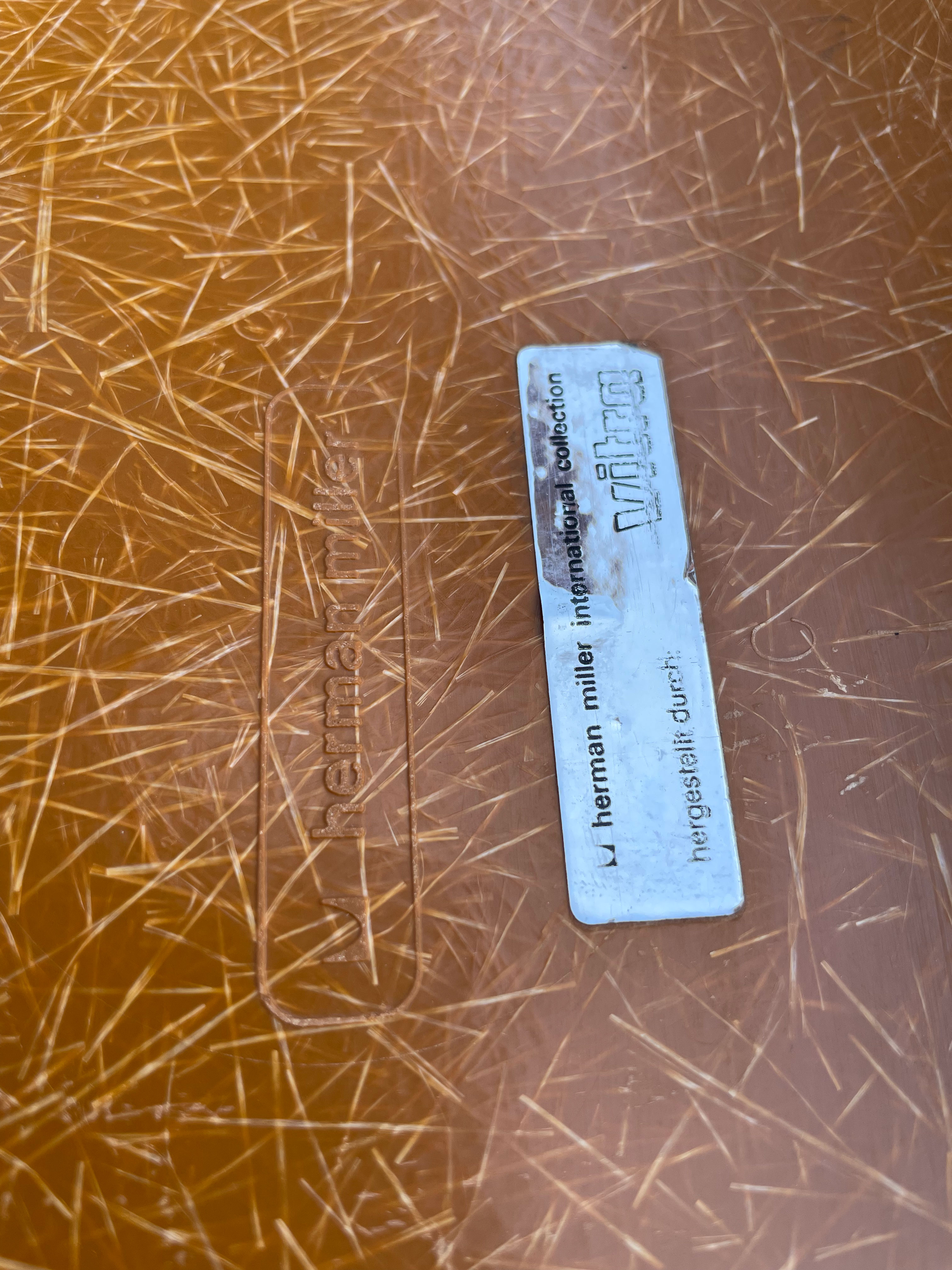 Eames Fiberglass Side Chairs in Ochre.