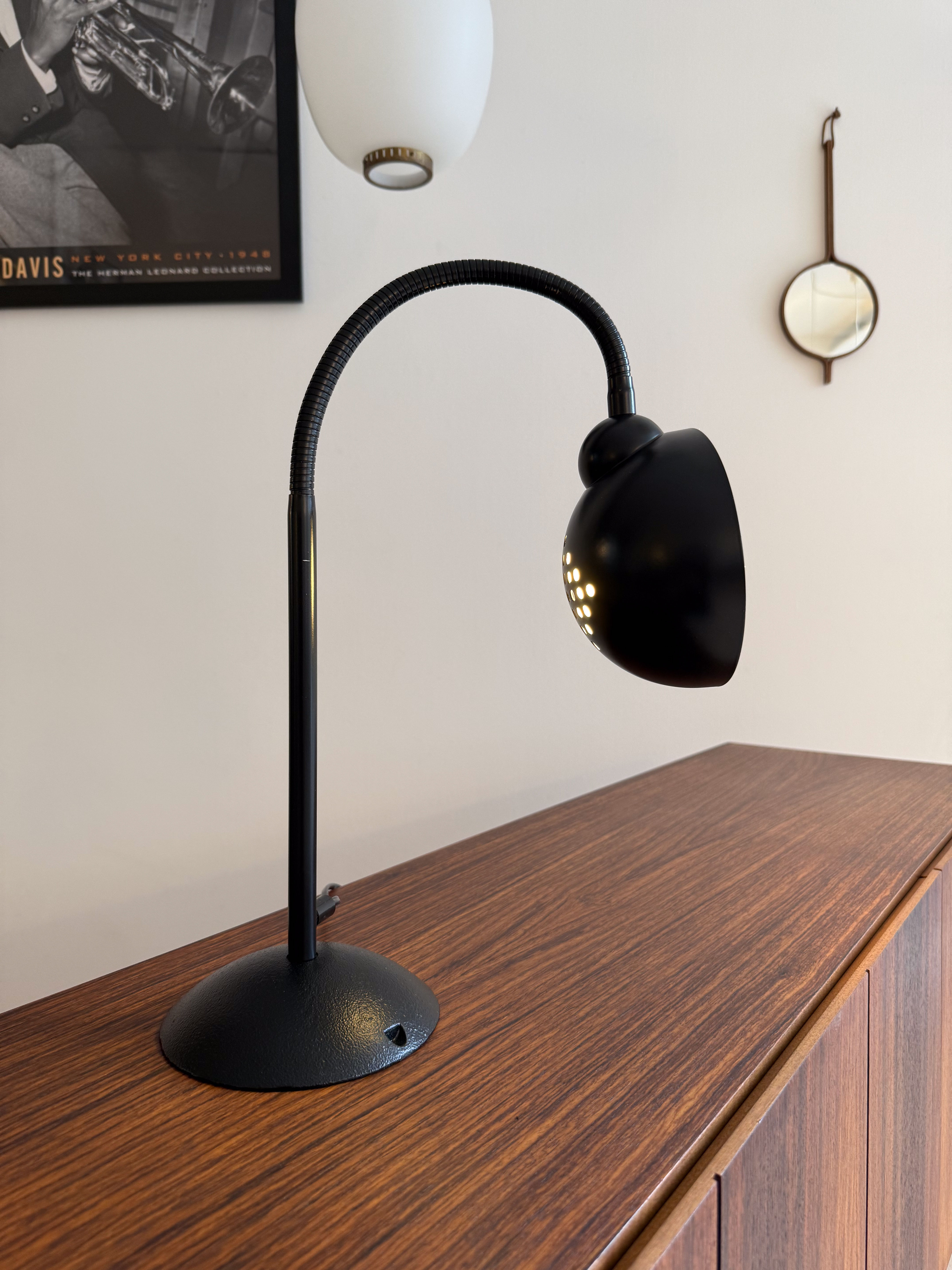 Swiss Minimal Rosewood Sideboard available at heyday möbel. Small format, ideal for a hallway or as a muti-media/tv stand.