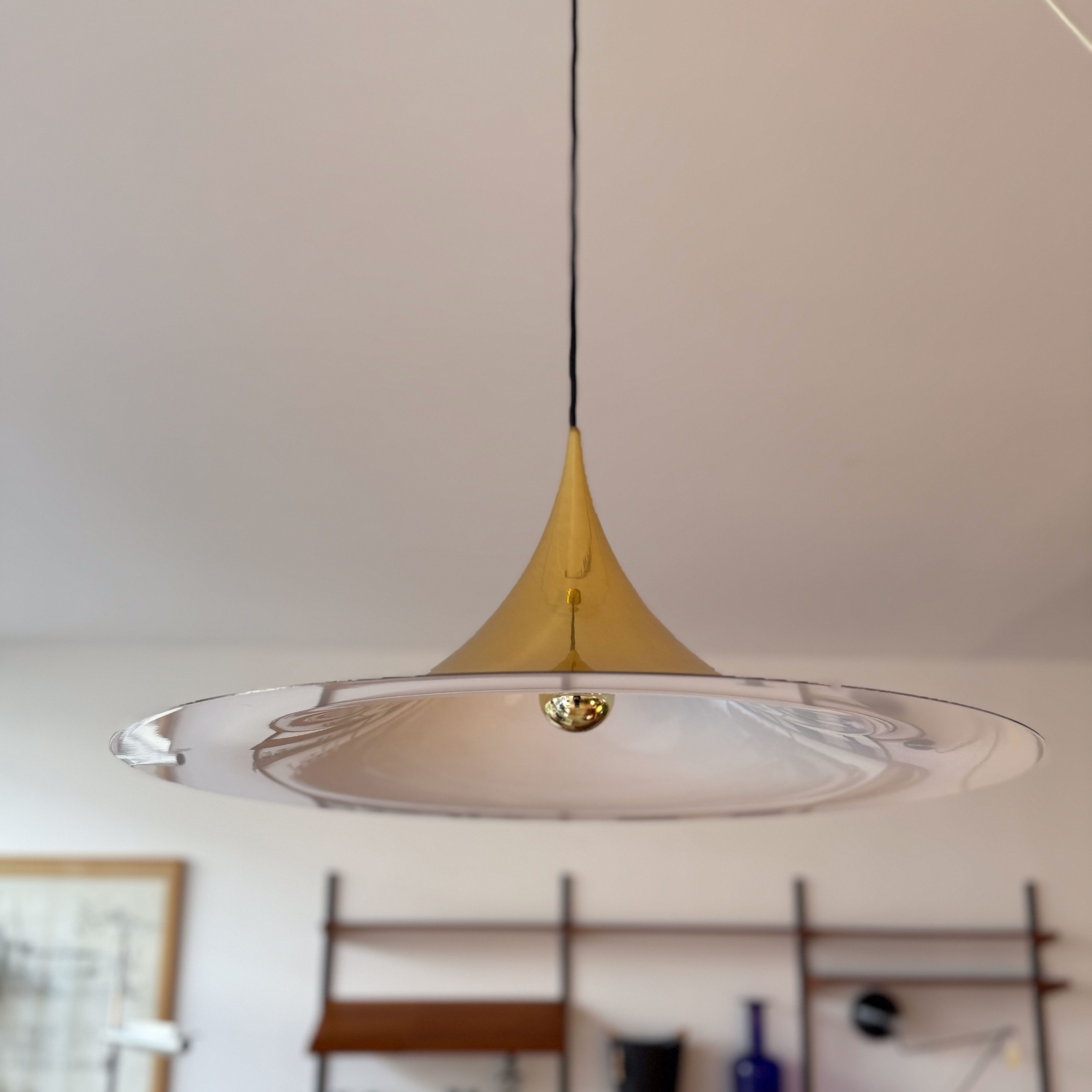 SEMI Pendant Lamp in Gold by Claus Bonderup and Torsten Thorup. Available at heyday möbel, Grubenstrasse 19, 8045 Zürich.