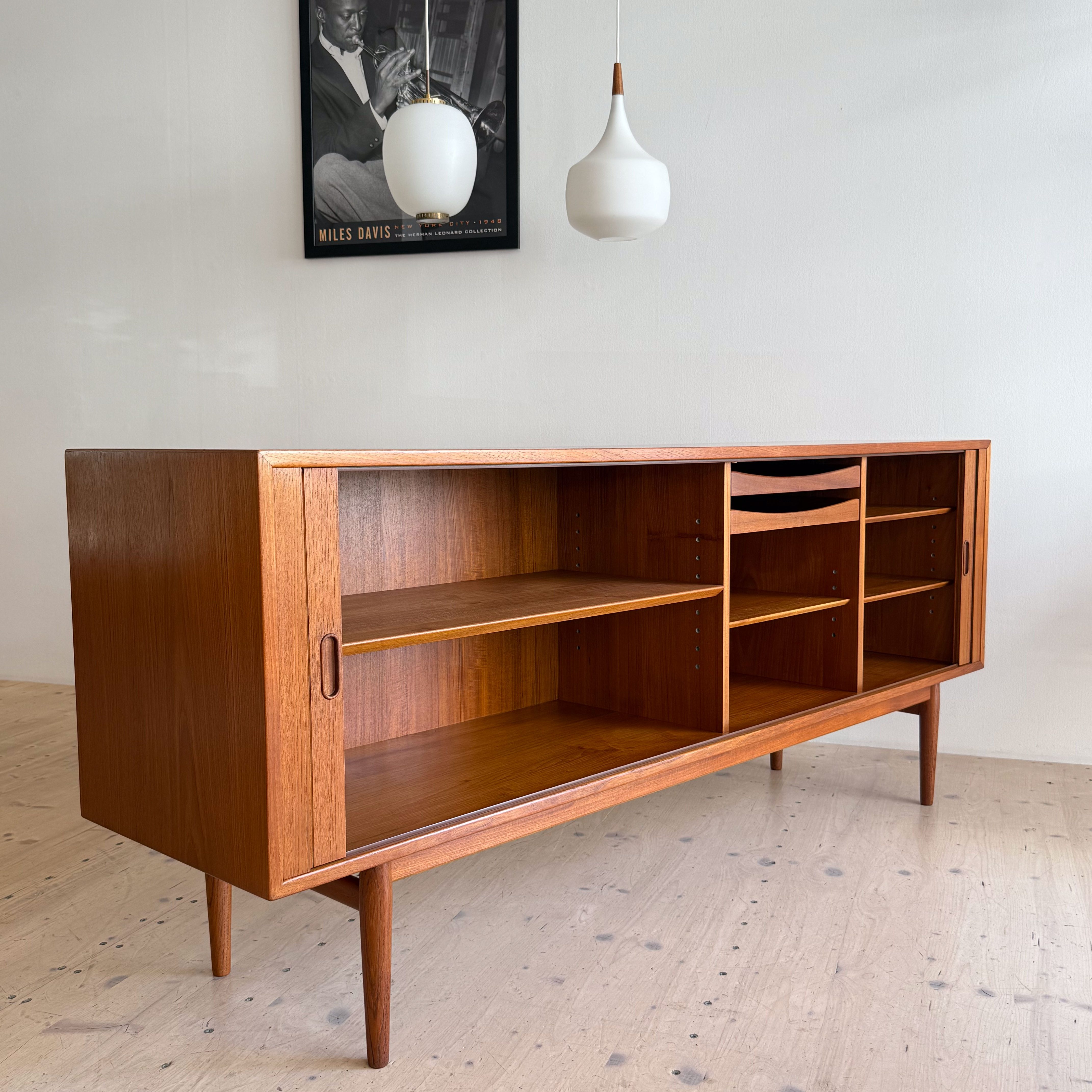 Arne Vodder Model 37 Teak Sideboard, Produced by Sibast Furniture Denmark, 1960’s. Available at heyday möbel.