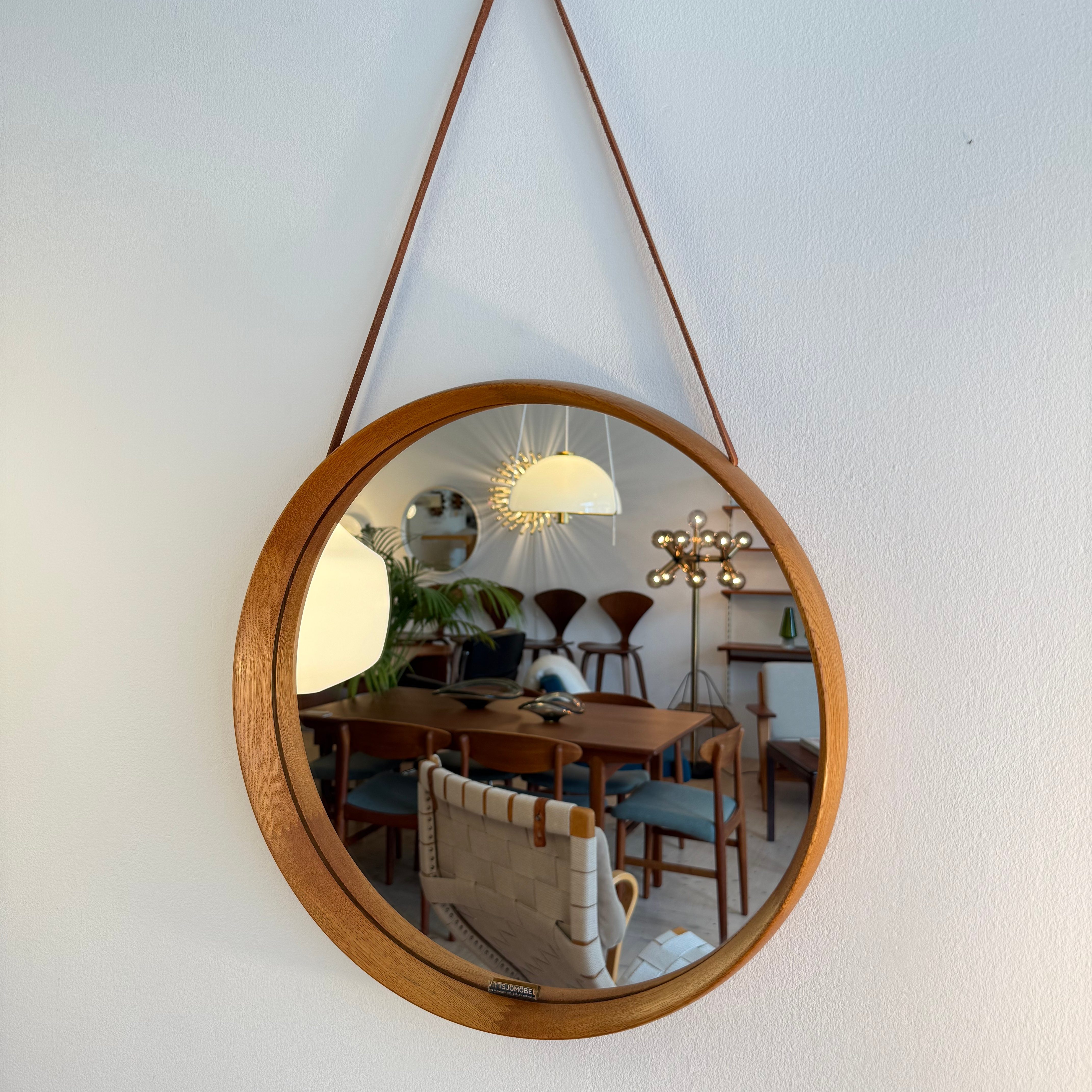 Uno and Osten Kristiansson Mirror. Made in Vittsjö, Sweden in the 1960s by Luxus.